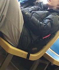Suited to ragazzi in bus