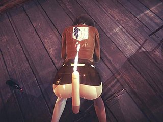 [Attack heavens Titan] POV Je vond Mikasa aan de bar (3D porno 60 fps)