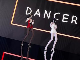 2 chicas asiáticas sexys bailando + desnudándose gradualmente (HENTAI 3D)