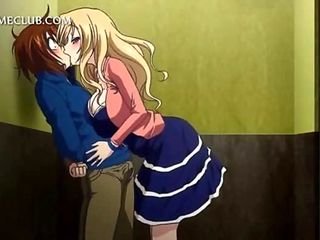 Hentai Blondine wird wie eine Schlampe surrounding einem Aufzug surrounding der Öffentlichkeit gefickt