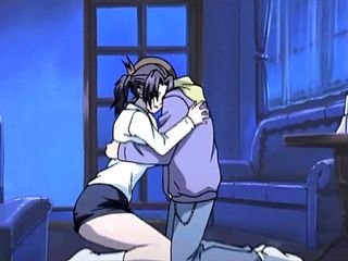 Procace anime Babe riempire entrambi i suoi buchi cazzo