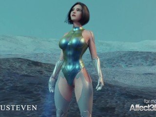 Büyük Memeli Angelita bir 3d animasyon bir canavar tarafından sert becerdin