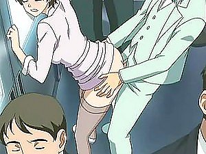 Geil und Große Brüste Anime Sluts Erste with respect to einer Shuudan Chikan Densha Folge gefickt