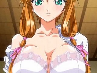 Redhead lindo del bebé en ropa tits a las pollas duro en anime hentai porno