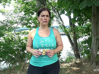 GERMAN SCOUT - Heavy Irritant BBW Of age MOM Location FUCK Within reach Scenic route Pick