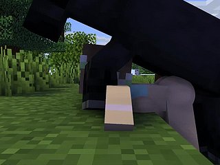 Minecraft- เธอระยำโดยม้าและหมาป่า